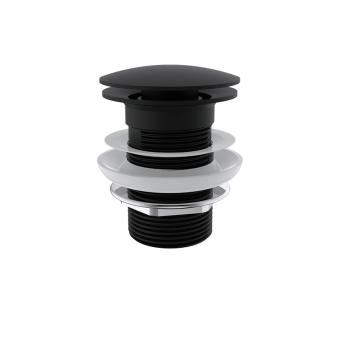 DESAGUE TIPO PUSH CON OVERFLOW 1 1/4 NEGRO