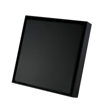REJILLA CUADRADA PARA DUCHA NEGRA 150 X 150 MM