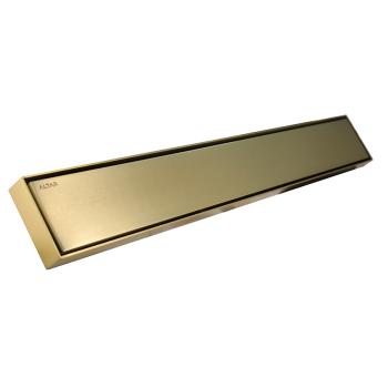 REJILLA RECTANGULAR PARA DUCHA DORADA 80 X 600 MM